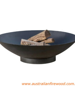 Bowl Fire Pit on Cylinder Stan 45cm Black