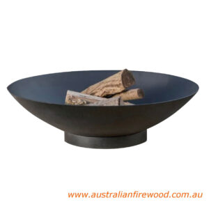 Bowl Fire Pit on Cylinder Stan 45cm Black