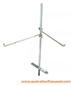 Campfire Pole With 2 Swinging Hooks