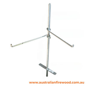 Campfire Pole With 2 Swinging Hooks