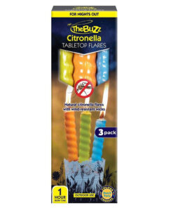 Citronella Table Top Flares Beach Party 3 pack