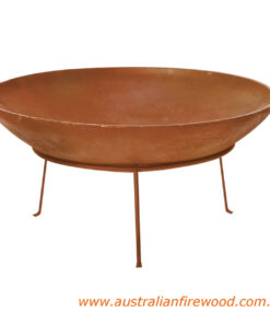 Fire Pit Steel on 3 Leg Stand 40cm Rust