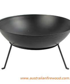Fire Pit Steel on 3 Leg Stand 58cm Black