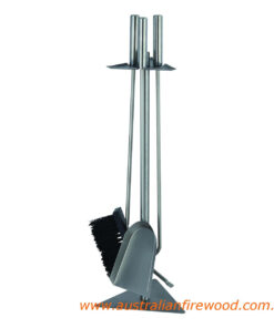 Fire Place 3 Piece Set 61cm Stainless Steel