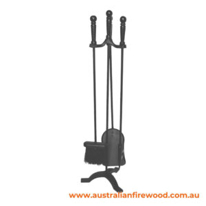Fire Place 3 Piece Set 72cm Black