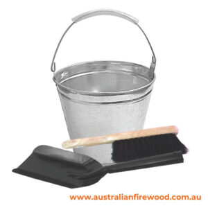 Galvanised Bucket, Shovel & Brush Set