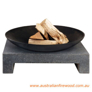 Granito Fire Pit Square Base 59cm Black
