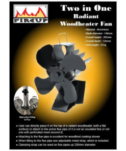 Radiant Wood Heater Fan 2 In 1